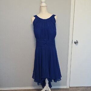 Royal Blue Halter Cocktail Dress